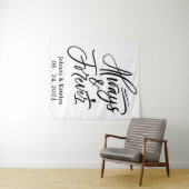 Altijd en altijd aangepaste bruiloft achtergrond wandkleed (In Situ (horizontaal))