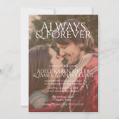 Altijd en altijd | Aangepaste foto | Weddenschap Kaart (Voorkant)