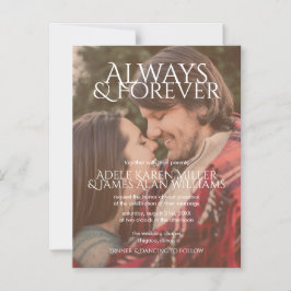 Altijd en altijd | Aangepaste foto | Weddenschap Magnetische Uitnodiging