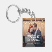 Altijd en altijd aangepaste trouwfoto sleutelhanger (Voorkant Links)