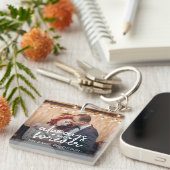 Altijd en altijd aangepaste trouwfoto sleutelhanger (Voorkant Rechts)