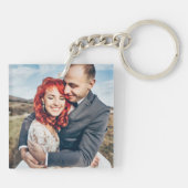Altijd en altijd aangepaste trouwfoto sleutelhanger (Achterkant)