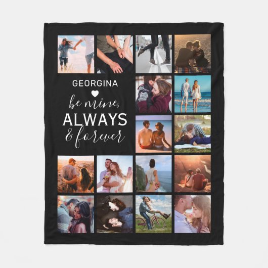 Altijd en altijd Afbeelding collage Fleece Deken (Voorkant)