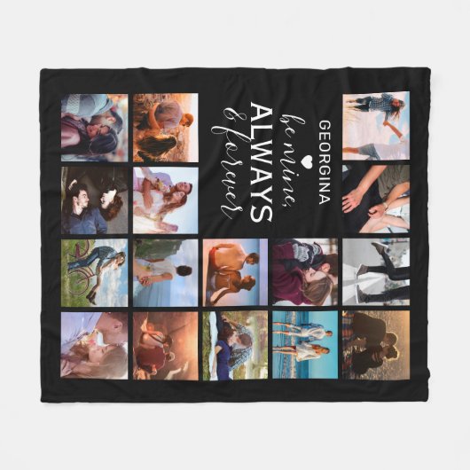 Altijd en altijd Afbeelding collage Fleece Deken (Voorkant (Horizontaal))