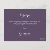 Altijd en altijd Bridesmaid-voorstel Briefkaart (Achterkant)