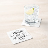 Altijd en altijd, bruiloft of Valentijnsdag Kartonnen Onderzetters (Insitu)