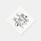 Altijd en altijd, bruiloft of Valentijnsdag Servetten (Hoek)