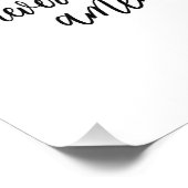 Altijd en altijd citeren zwarte en witte tekst foto afdruk (Hoek)