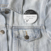 Altijd en altijd houtskool ronde button 5,7 cm (In situ)