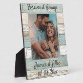 Altijd en altijd Jubileum Valentijnse  Gift Plaqu Fotoplaat (Zijkant)