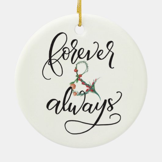 Altijd en altijd keramisch ornament (Achterkant)