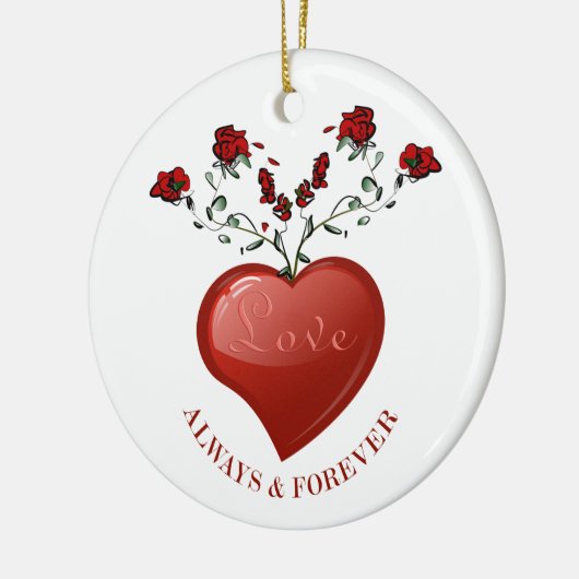 Altijd en altijd keramisch ornament (Links)