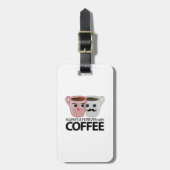 Altijd en altijd met koffie bagagelabel (Voorkant verticaal)