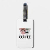 Altijd en altijd met koffie bagagelabel (Achterkant verticaal)