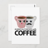 Altijd en altijd met koffie briefkaart (Voorkant / Achterkant)