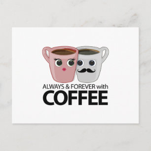 Altijd en altijd met koffie briefkaart