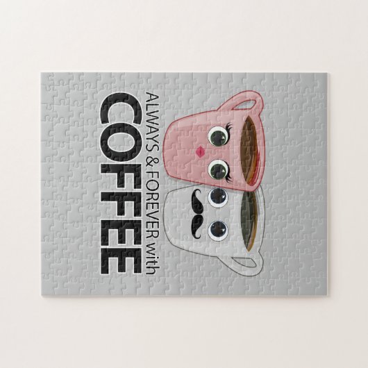 Altijd en altijd met koffie legpuzzel (Horizontaal)