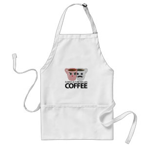 Altijd en altijd met koffie standaard schort