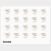 Altijd en altijd minimale Gold Handwriting Ronde Sticker (Vel)
