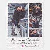 Altijd en altijd | Modern 4 Foto-collage Fleece Deken (Voorkant)