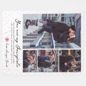 Altijd en altijd | Modern 4 Foto-collage Fleece Deken (Voorkant (Horizontaal))