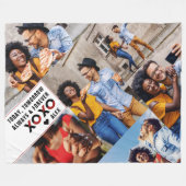 Altijd en altijd | Modern 6 Foto-collage Fleece Deken (Voorkant (Horizontaal))