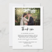 Altijd en altijd Moderne fotocollage Dank u Bedankkaart (Achterkant)