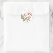 Altijd en altijd ronde sticker (Tas)