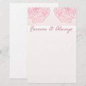 Altijd en altijd Roos Briefpapier (Voorkant / Achterkant)