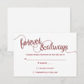 Altijd en altijd RSVP (Voorkant / Achterkant)