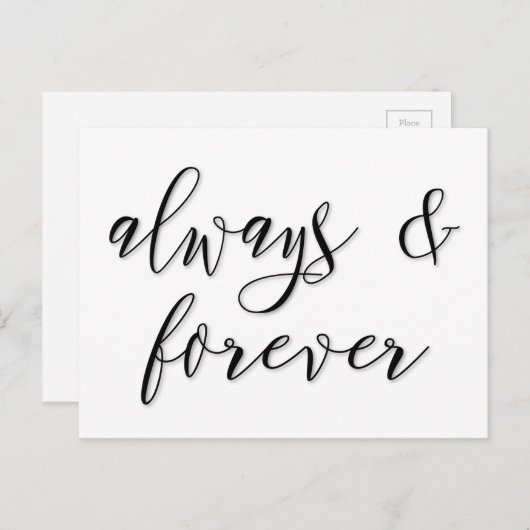 altijd en altijd script briefkaart (Voorkant / Achterkant)