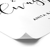 Altijd en altijd trouwbord poster (Hoek)