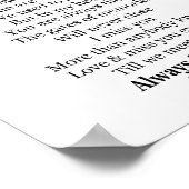 Altijd en altijd van je moeder houden poster (Hoek)