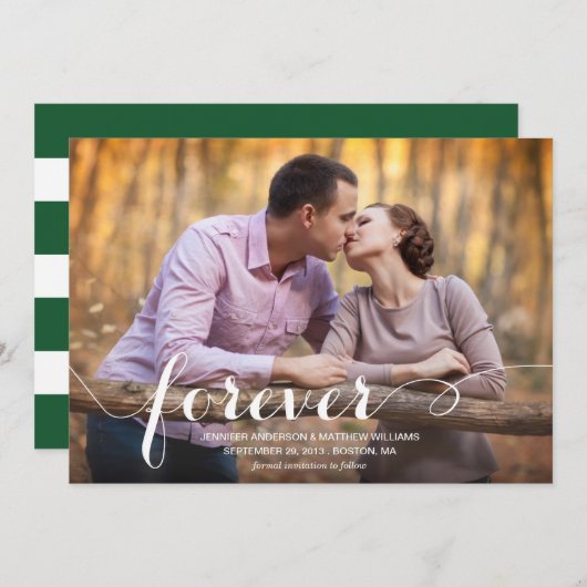 ALTIJD EN BUITENLANDSE | BEWAREN VAN DE DATUM VAN SAVE THE DATE (Voorkant / Achterkant)