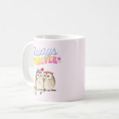 Altijd en eeuwig eigenaars in liefde kletsen koffiemok (Voorkant links)