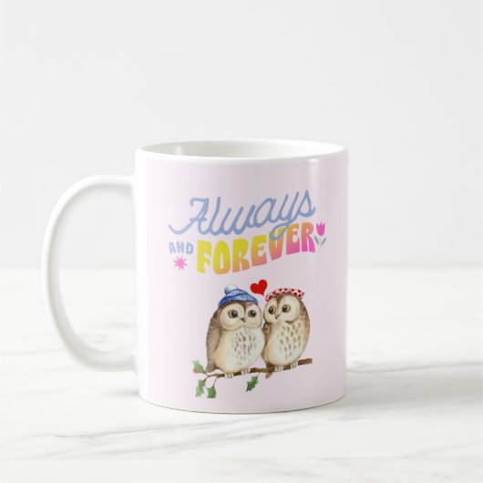 Altijd en eeuwig eigenaars in liefde kletsen koffiemok (Links)