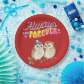 Altijd en eeuwig eigenaars in liefde kletsen papieren bordje (Feest)