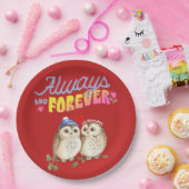 Altijd en eeuwig eigenaars in liefde kletsen papieren bordje (Feest)