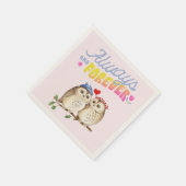 Altijd en eeuwig eigenaars in liefde kletsen servet (Hoek)