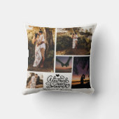 Altijd en voor altijd 5 foto's collage Valentijn Kussen (Achterkant)