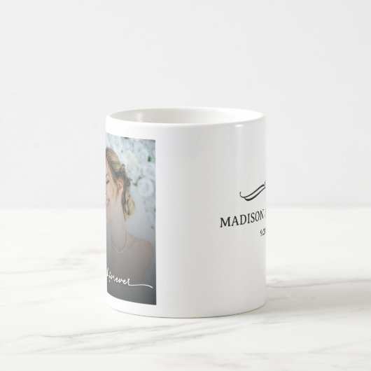 Altijd en voor altijd aangepaste bruiloft foto Mok (Center)