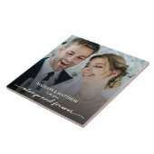 Altijd en voor altijd aangepaste trouwfoto tegeltje (Zijkant)