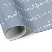 Altijd en voor altijd een blauwe bruiloft cadeaupapier (Rol Hoek)