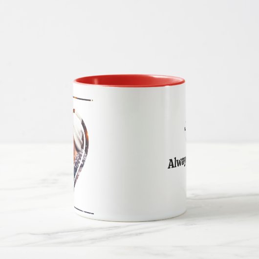 Altijd en voor altijd gepersonaliseerde foto mok (Midden)