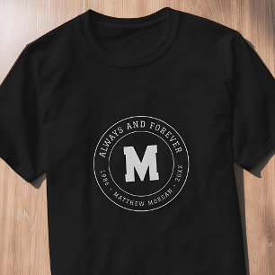 Altijd en Voor Altijd Herdenkingsmonogram T-shirt