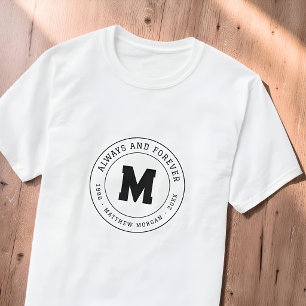 Altijd en Voor Altijd Herdenkingsmonogram T-shirt