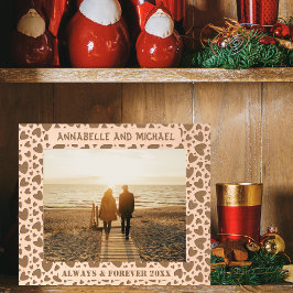 Altijd en voor altijd liefde harten paar foto 10x8 gegraveerde lijstjes