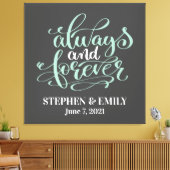 Altijd en Voor Altijd Mint Koppel Jubileum Canvas Afdruk (Insitu (Woonkamer))
