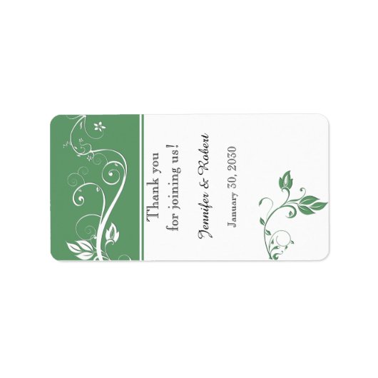 Altijd en voor altijd Sage Bruiloft Lip Balm Label (Voorkant)