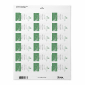 Altijd en voor altijd Sage Bruiloft Lip Balm Label (Full Sheet)